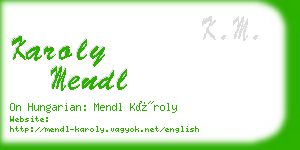 karoly mendl business card